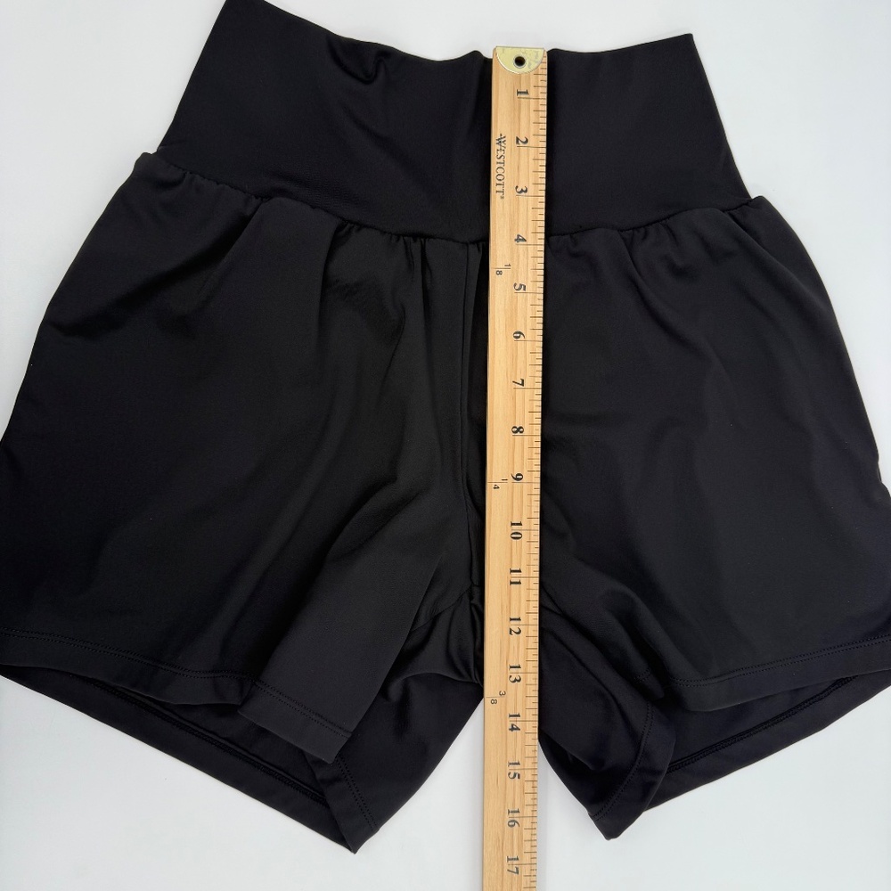 Halara Shorts Women Small Black HighWaist Stretch Performance Active Gym Workout - Picture 7 of 9
